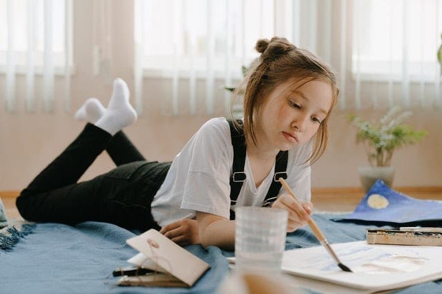 Art Therapy Young Girl Painting