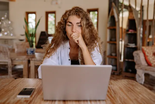 Woman On Computer Professional Development Course