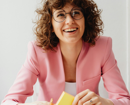 Girl smiling career advice cropped